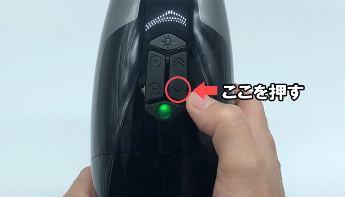 ピストンヒートIRの電源ボタンの画像