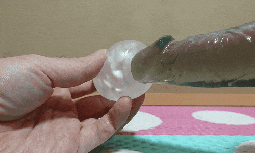 TENGA エッグ ウェイビーⅡ クール エディションの亀頭挿入アニメーション画像