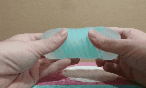 TENGA スピナー ピクセル クール エディションの伸縮アニメーション画像