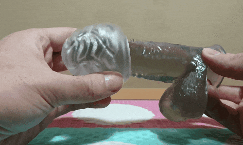 TENGA エッグ ウェイビーⅡ クール エディションの奥挿入アニメーション画像